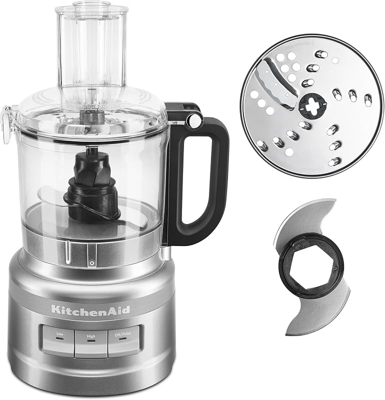 7-Cup Food Processor - KFP0718 | All-in-One Storage for blades and discs, Three Speed Control, 2-in-1 Feed Tube, Easy -Clean Work Bowl