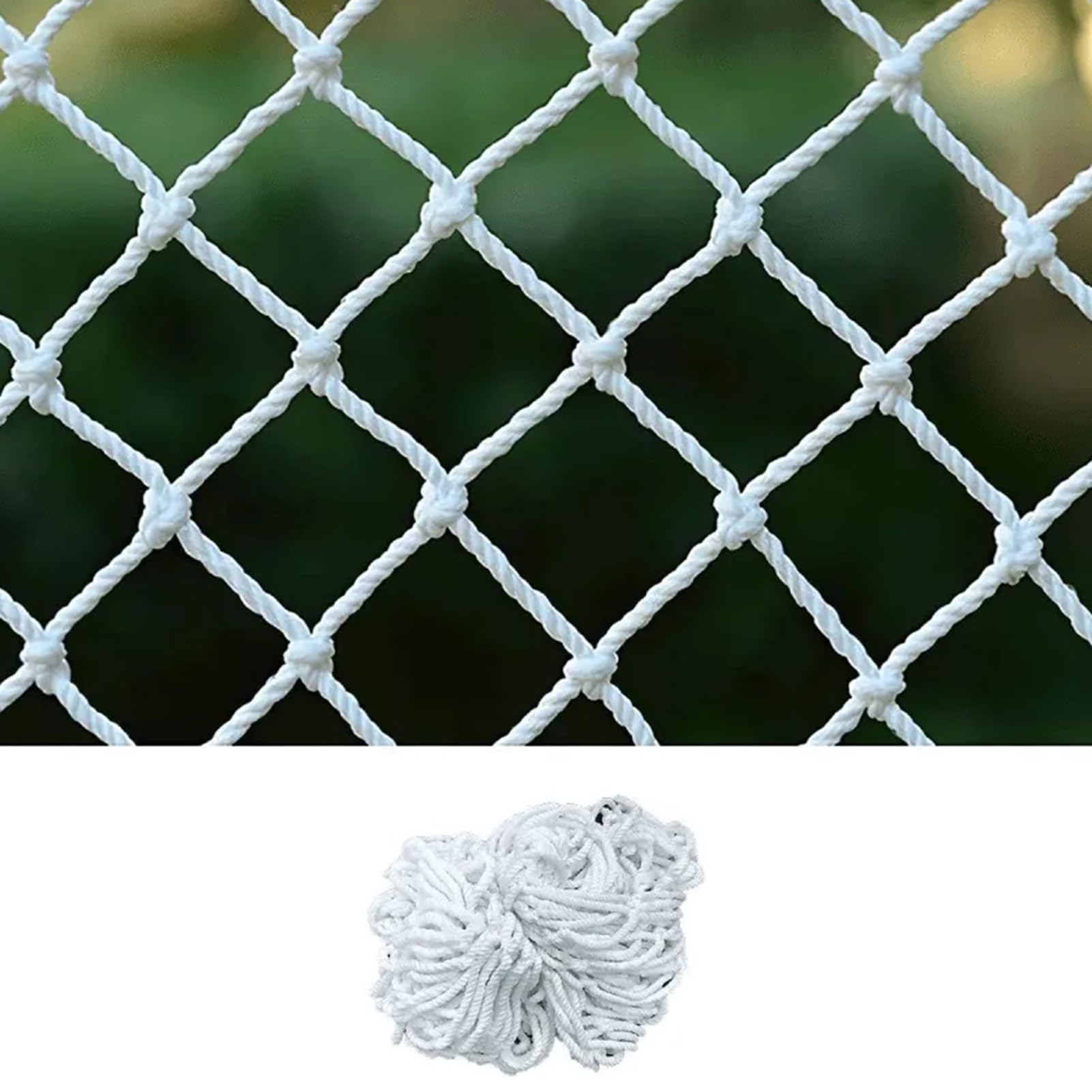 Kindersicherheitsnetz, weißes Netz-Sicherheitsnetz für Kinder, 1,5 x 10 m, Outdoor-Spielplatzschutz, Seilzaun für Tore & Baustellen, Kindersicherungslösung