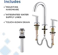 Vista 7 de Gerber Fontanería Parma Trim Line Grifo de lavabo generalizado de dos manijas