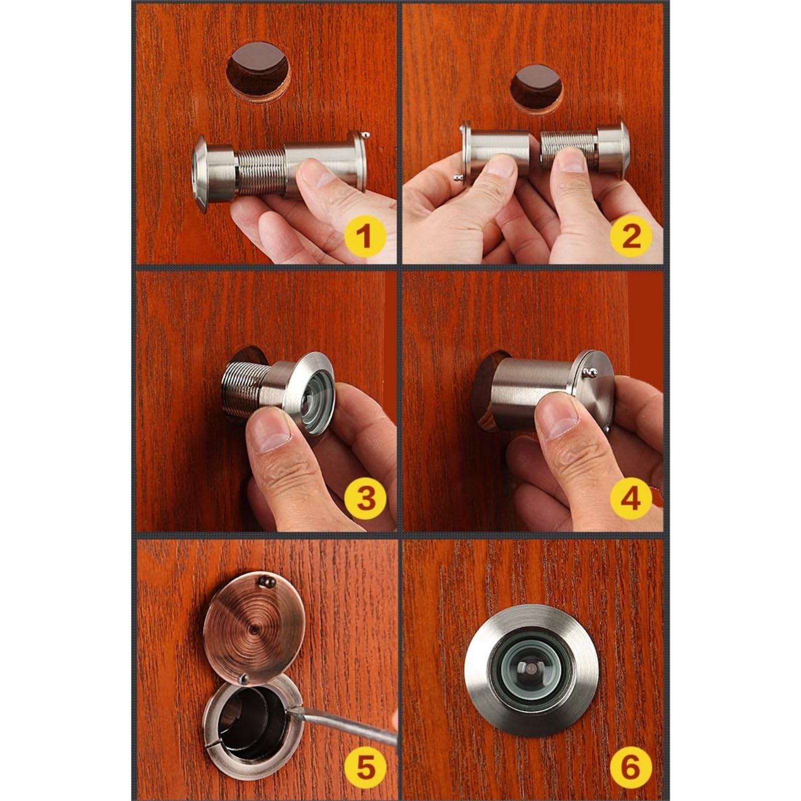 Mirilla De Puerta De 220 Grados De Usos 35 A 60 Mm Negro | Cuotas Sin