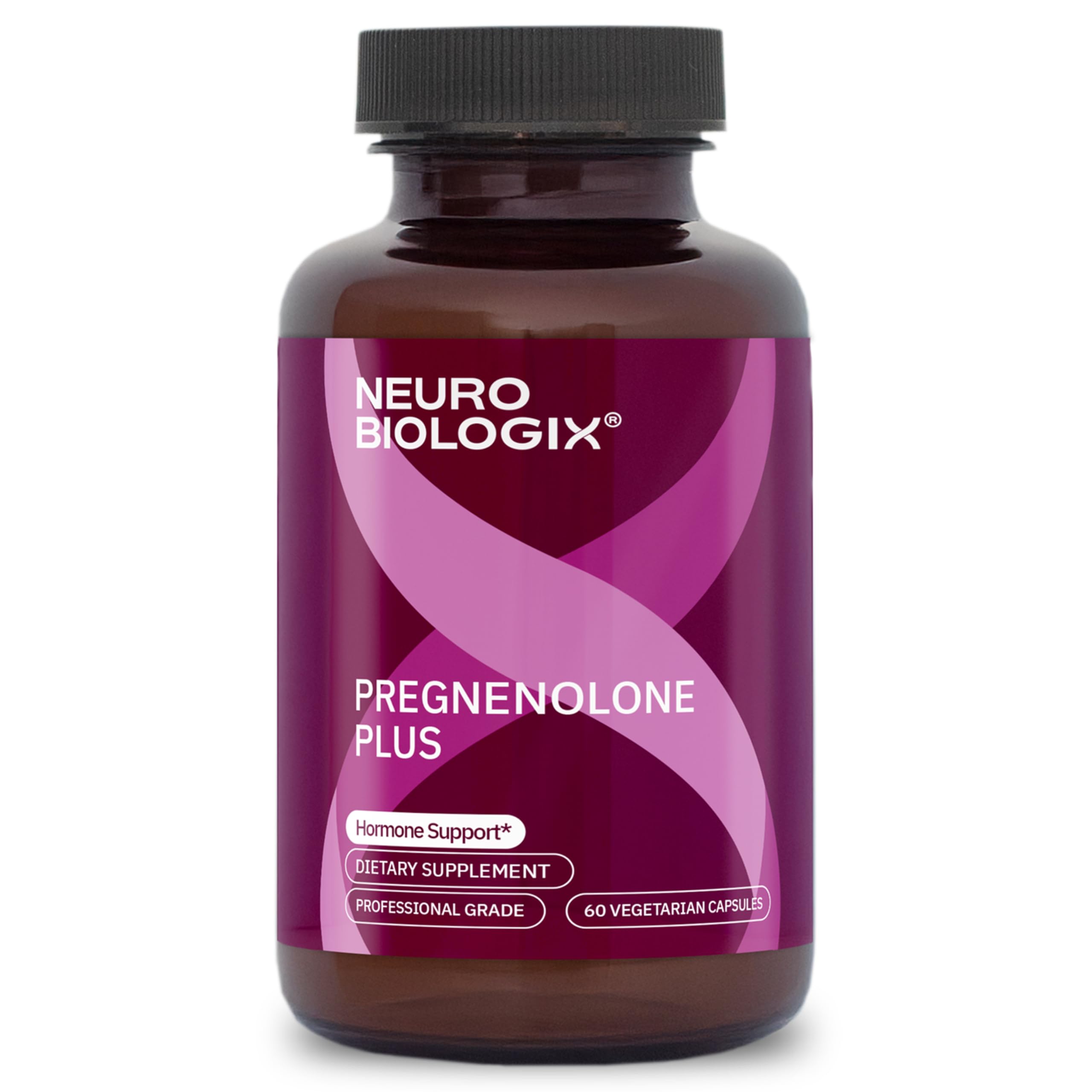 Neurobiologix Pregnenolone Plus, Pregnenolone Supplement for Hormone Support, Mood & Mental Clarity with Niacinamide, Wellness & Stress Balance 60 Capsules