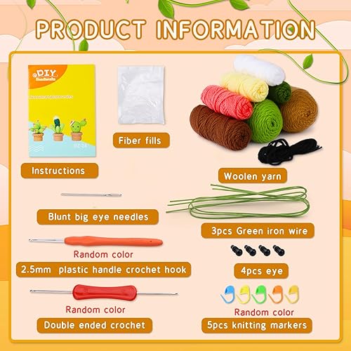 Miniatura 2 de Kollase Kit de ganchillo para principiantes, kit completo de ganchillo para adultos principiantes, con tutoriales en video, instrucciones