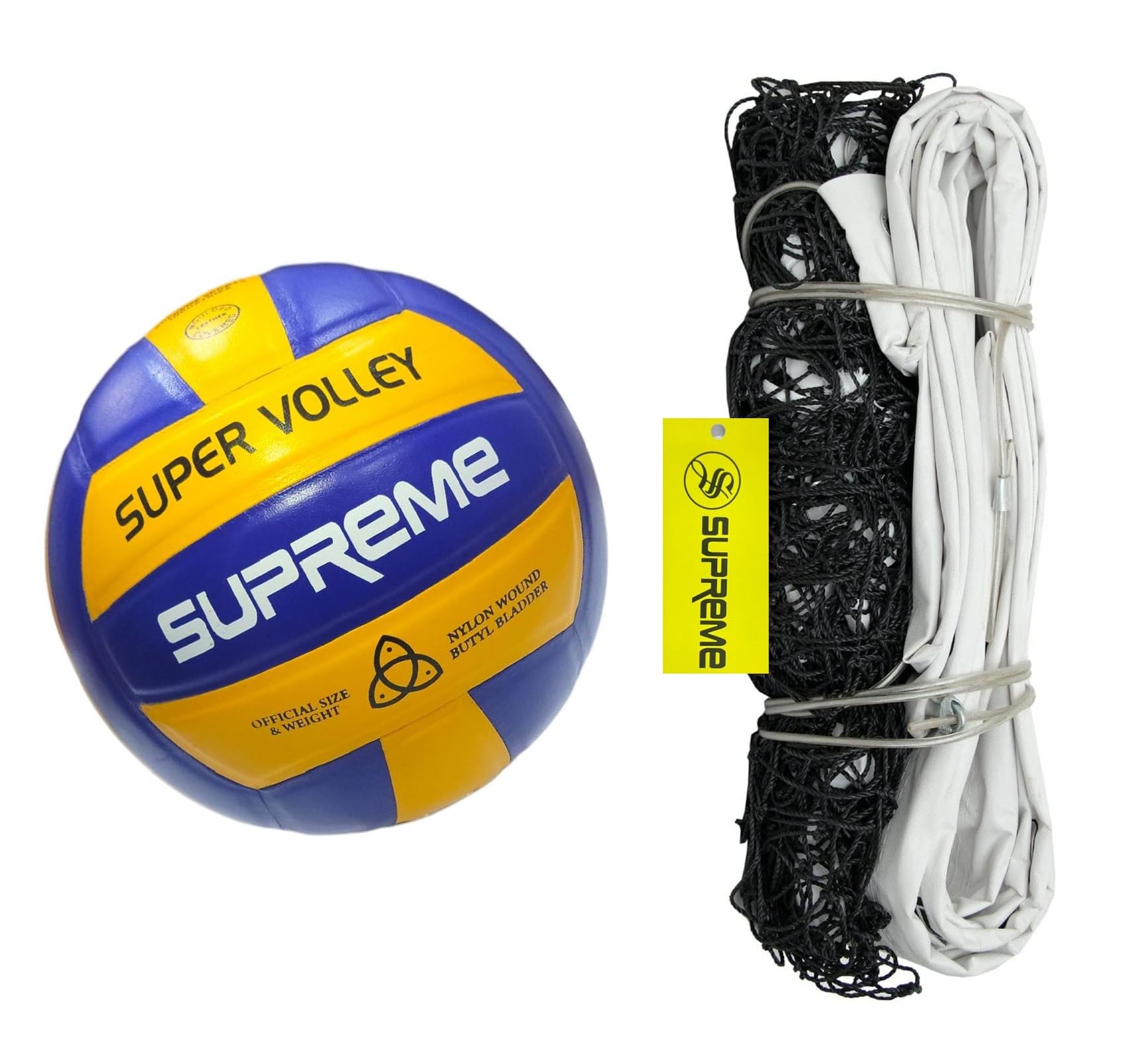 Volleyball Combo (1 Volleyball Net Nylon 4 Side Tape with Iron Wire +1 Volleyball Leather Pasted Molded 18 P.) (B091GJLPZ6) Amazon Price History, Amazon Price Tracker