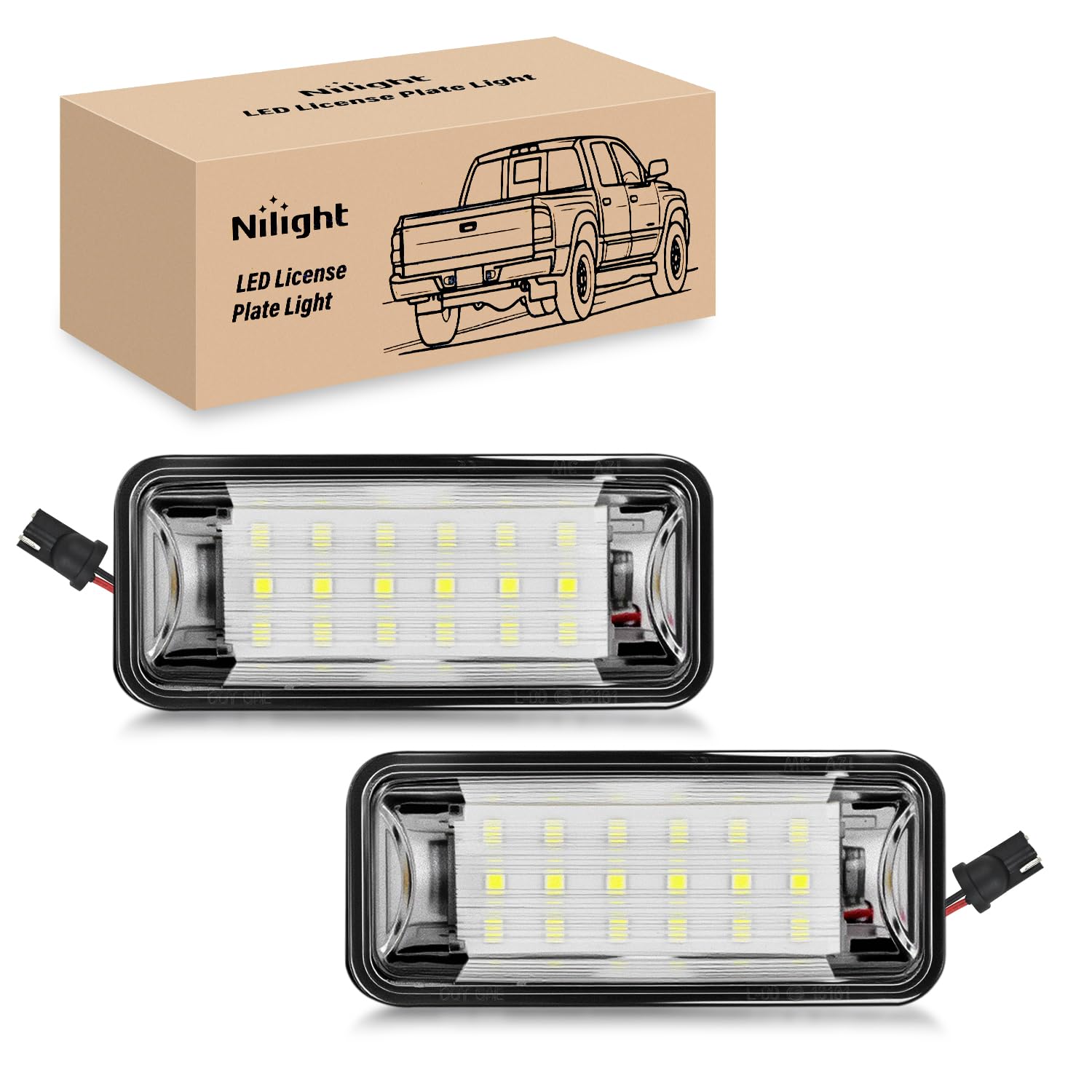 Nilight License Plate Lights Compatible with 2010 2011 2012 2013 2014 Subaru Legacy 2011 2012 2013 2014 Subaru Impreza 2013 2014 Subaru XV Crosstrek with Black housing 6000K White 2PCS Pack