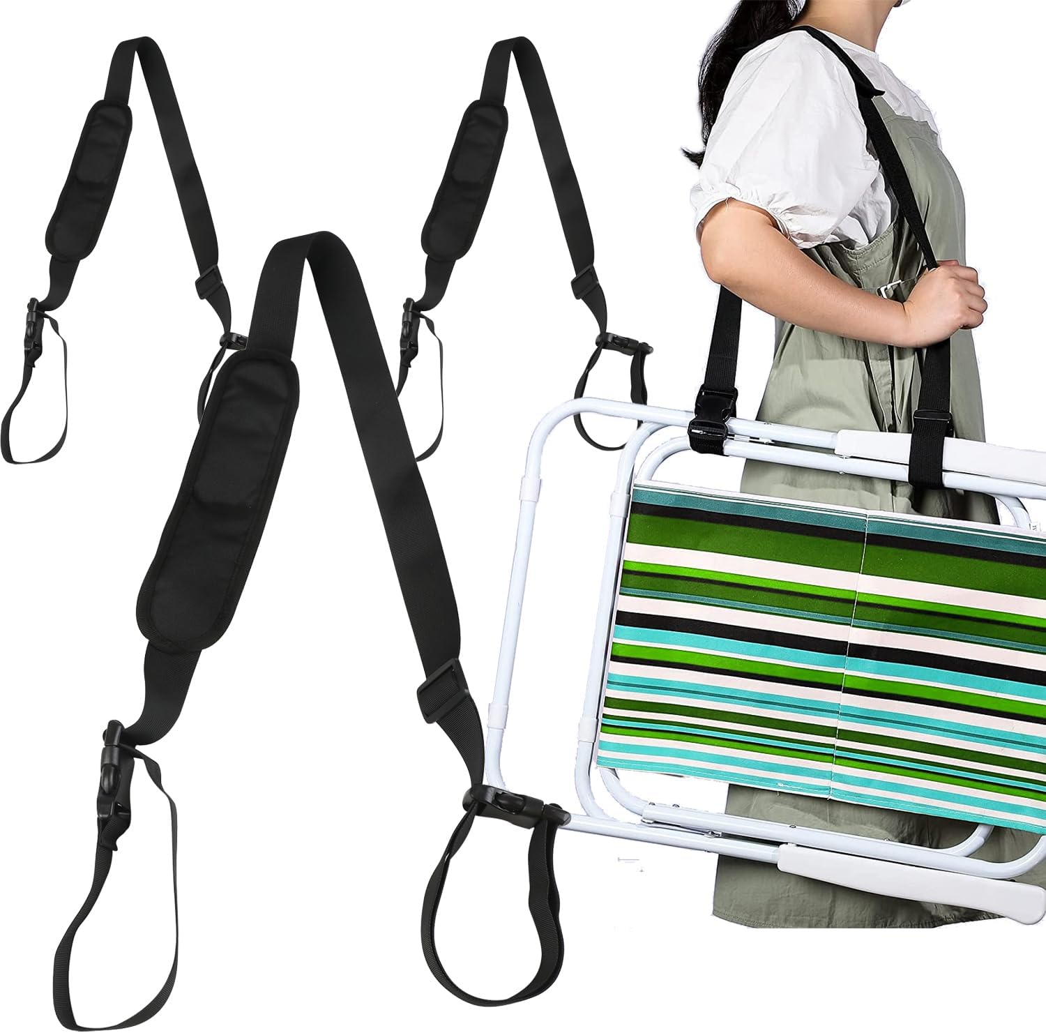 WQINX 3Pack Beach Chair Backpack Straps Beach Chair