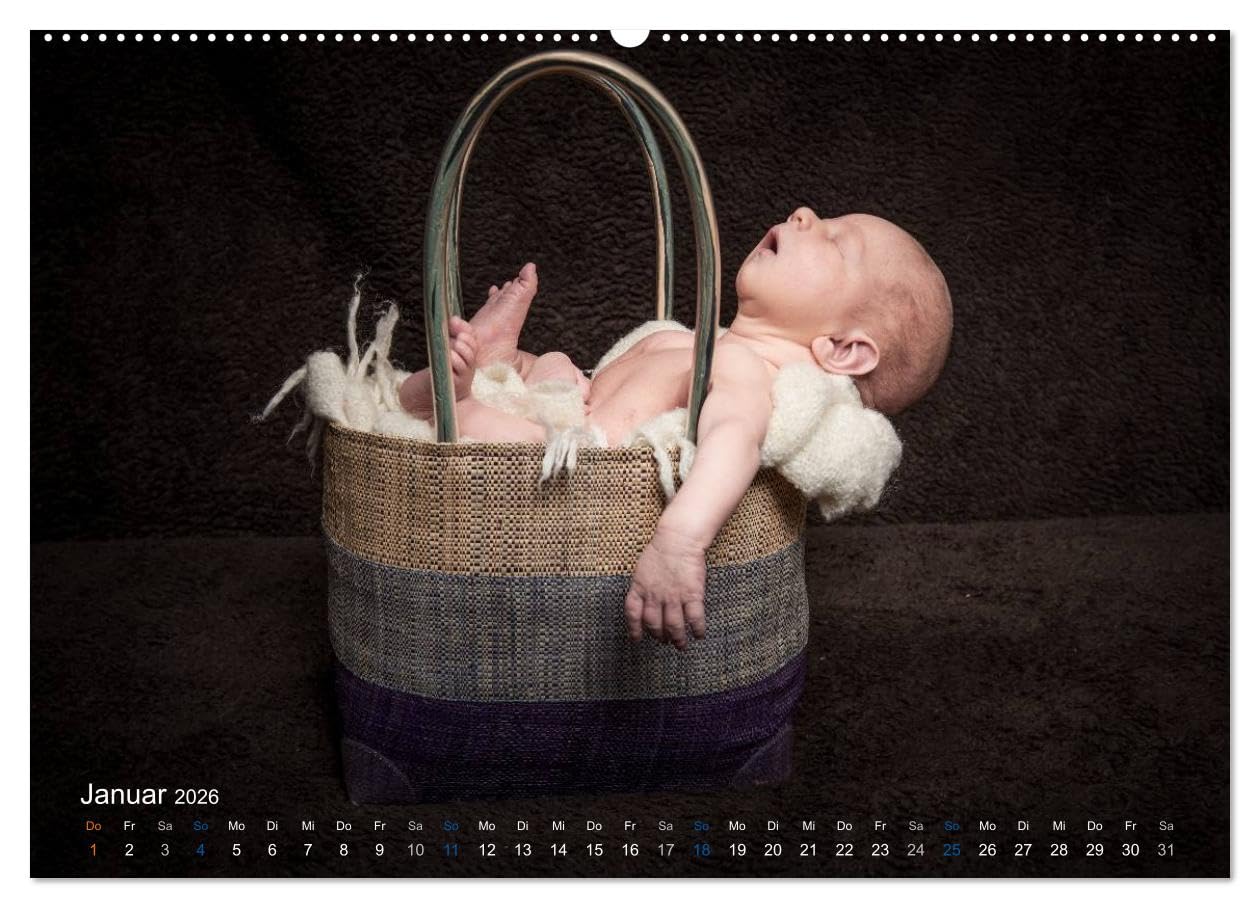 Baby - süße Träume (Wandkalender 2026 DIN A2 quer), CALVENDO Monatskalender: Baby - süße Träume, ein unwiderstehlicher Kalender, an dem man nicht vorbeigehen kann (CALVENDO Menschen)
