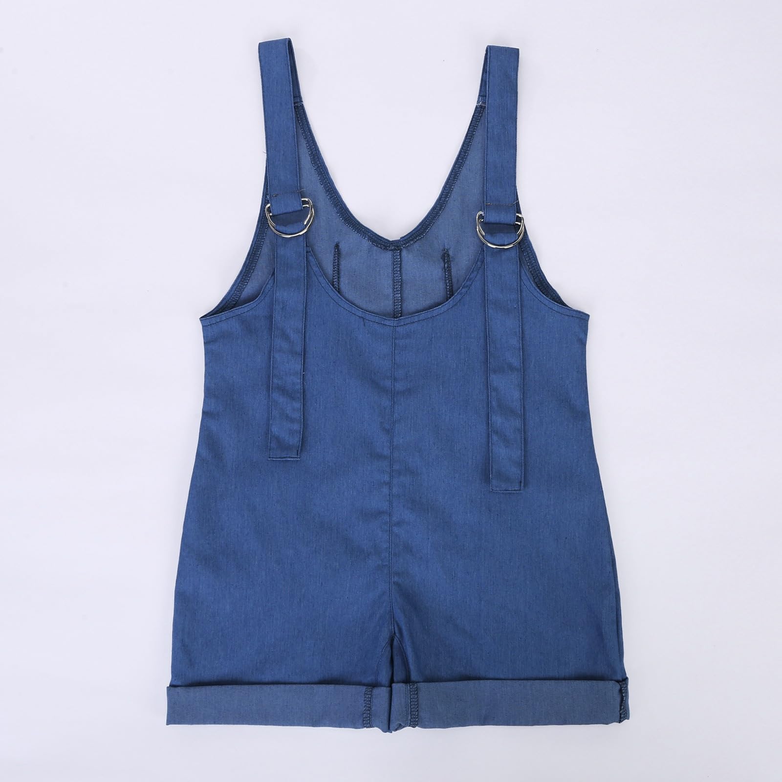 WWricotta Salopette in denim per bambine, pantaloncini estivi regolabili con spalline, tute in jeans, pantaloncini/A