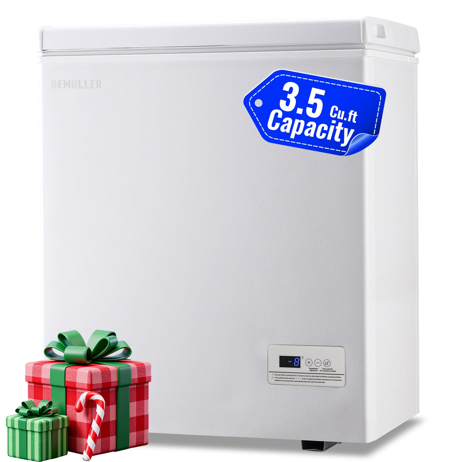DEMULLER 3.5 Cu.ft Chest Freezer with Electronic Panel