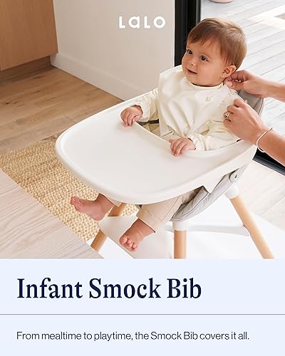 Miniatura 2 de Lalo Babero de manga larga para bebé, impermeable, puños elásticos, bolsillo grande, poliéster reciclado, edades de 6 a 24 meses, Sage