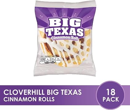 Cloverhill Cinnamon Rolls 24 Count Giant 4 oz Individually Wrapped Pastries Bakery Fresh Cinnamon Buns for Breakfast Snacks Soft Cinnamon Bread Baked Goods Bulk Snacks Pack