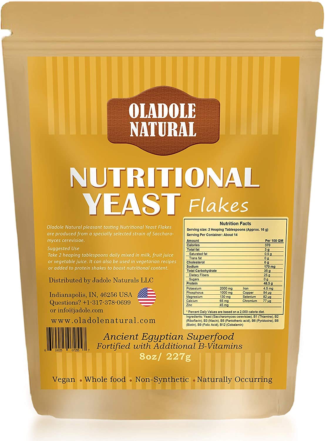 Buy Oladole Natural Pure Natural tional Yeast Flakes 8 oz 227 grams
