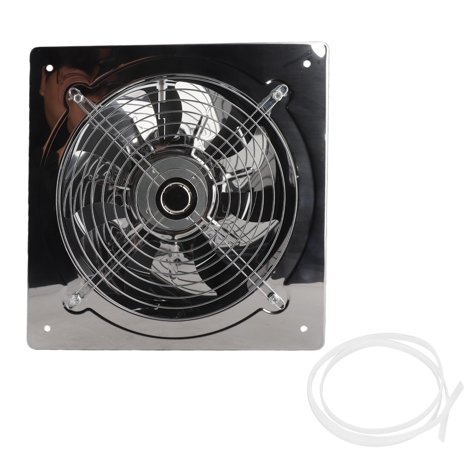 Yosoo Health Gear Aspiratore da Bagno a Parete 220V 100W Aspiratore da Bagno da 9,8 Pollici in Acciaio Inossidabile 410 1450m3 H Motore con Doppio Cuscinetto a Sfera per Garage Magazzino
