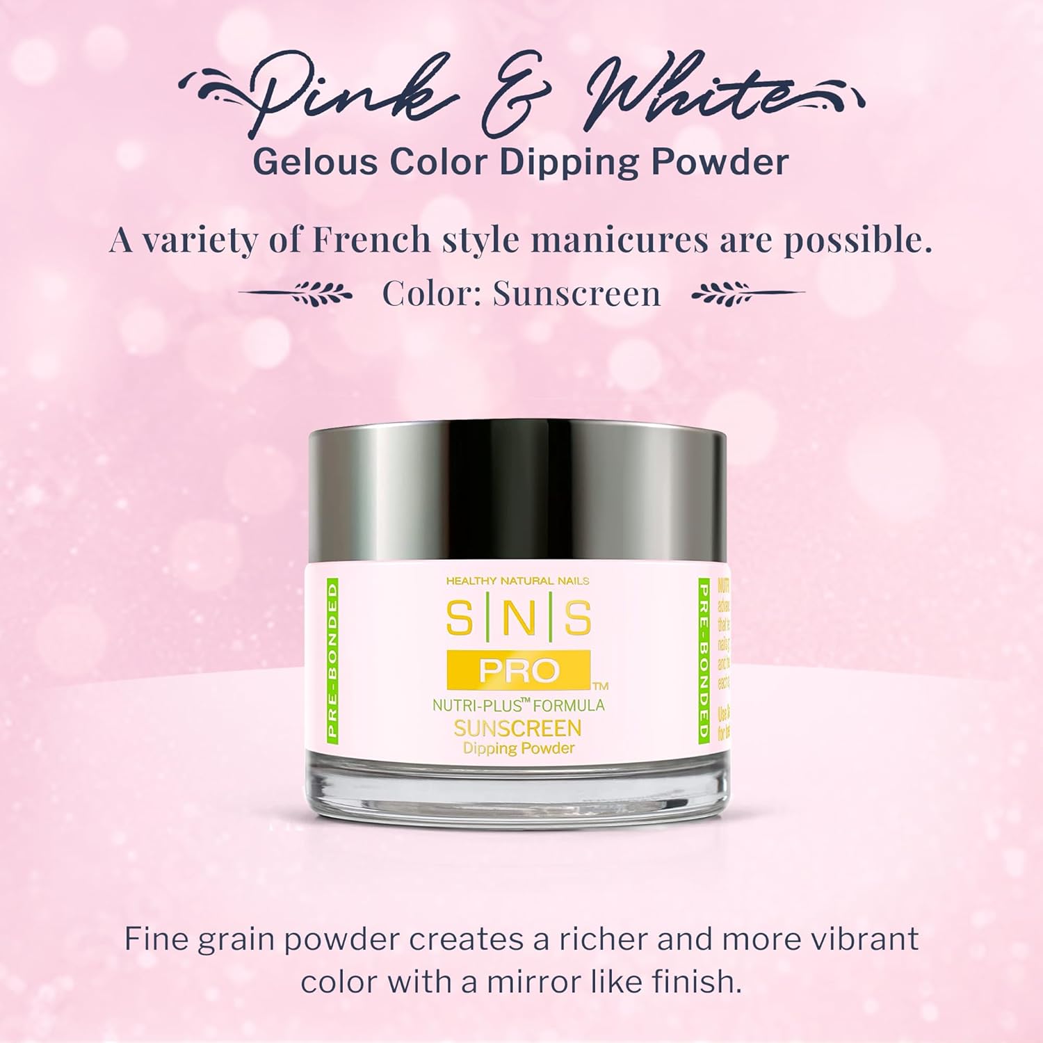 SNS Nail Dip Powder, Sunscreen (Natural/Nudes, Sheer) - Long-Lasting Acrylic Nail Color & Polish Lasts up to 14 days - Low-Odor & No UV Lamp Needed - 2 Oz