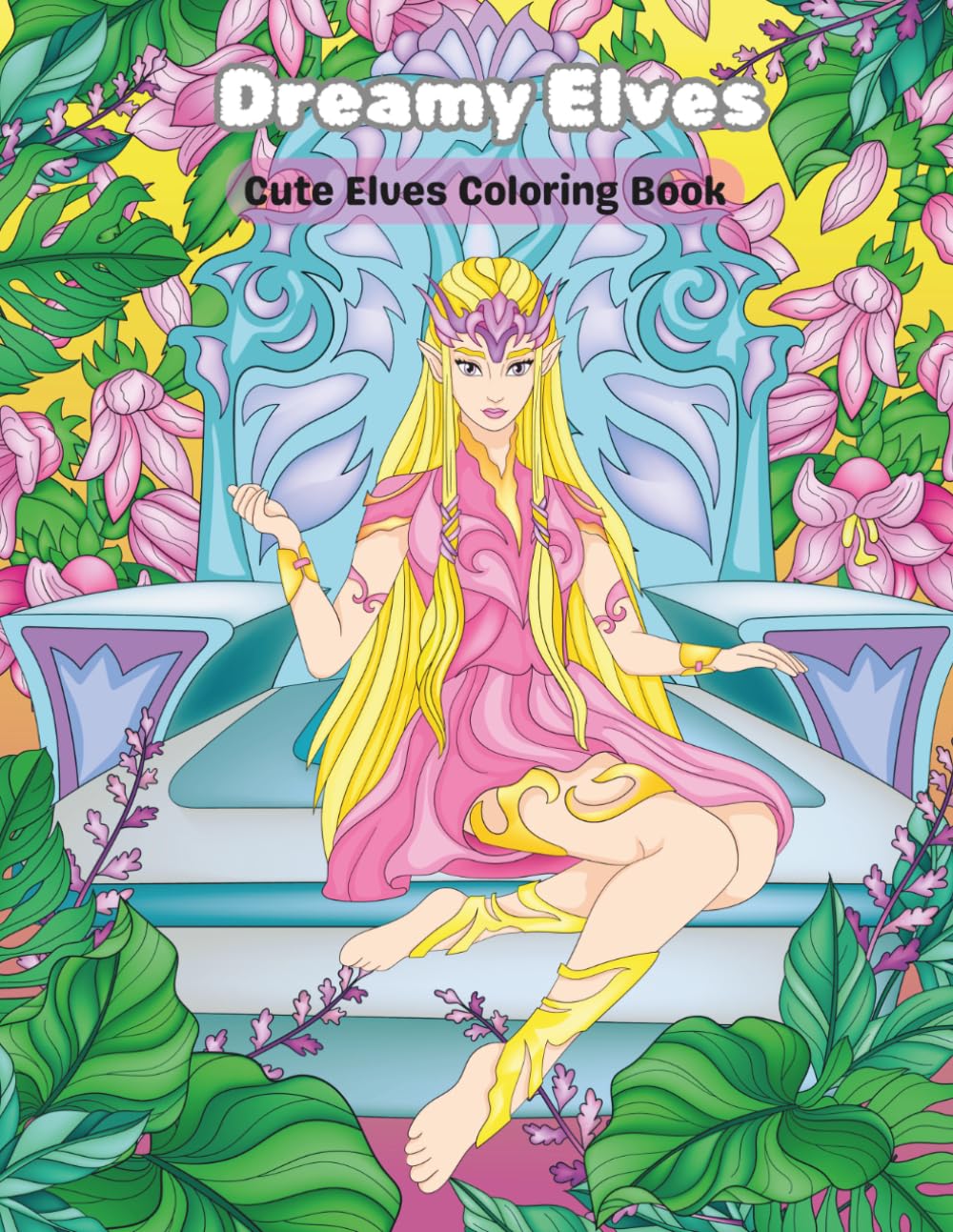 Dreamy Elves: Cute Elves Coloring Book