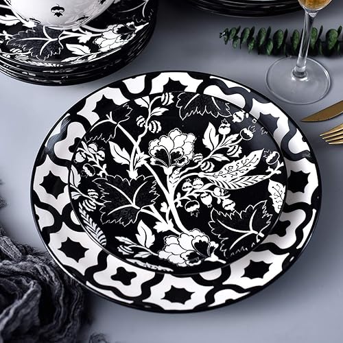 Miniatura 3 de Wisenvoy Juego de vajilla  Platos y cuencos de cerámica para 4  Juego de platos de gres