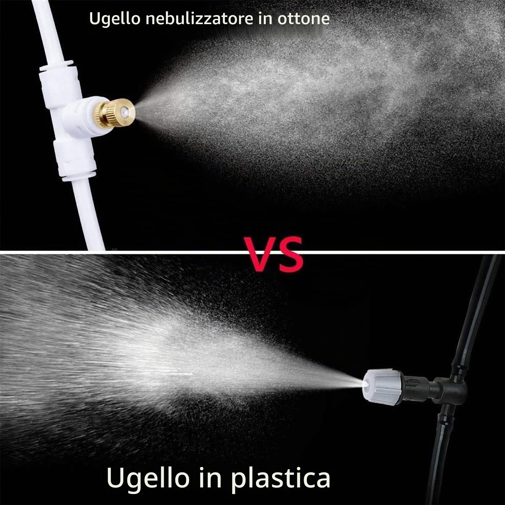 Nebulizzatore Giardino da Esterno con Pompa silenziosa 24v & timer, Kit di nebulizzazione con filtro, Sisteme di Raffreddamento for Pat