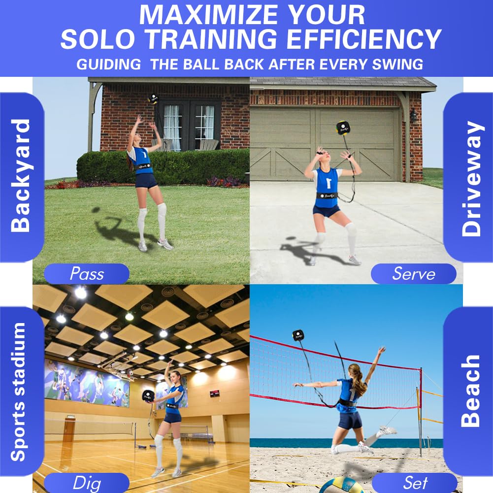 Matériel Débutant Volleyball Spike Entraîneur De Smash Volleyball Tobefore - Cordes Élastiques - Pour Débutants Et Entraînement Solo Matériel Sport Volleyball