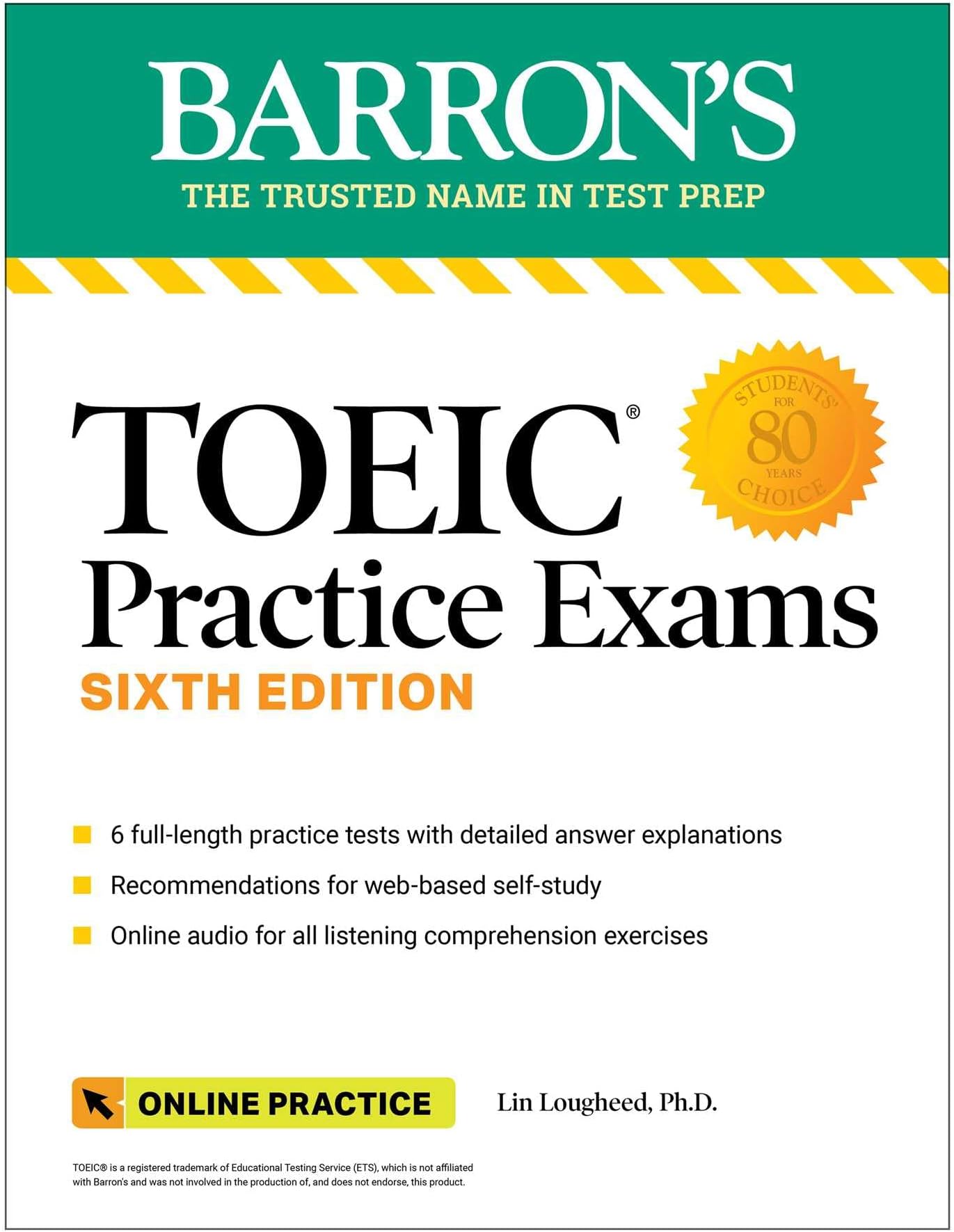 TOEIC Practice Exams: 6 Practice Tests + Online Audio, Sixth Edition (Barron's Test Prep)