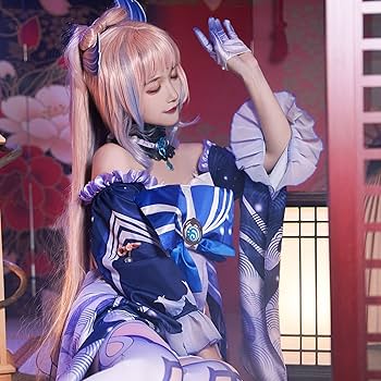 フルセット　珊瑚宮心海　三分妄想　Lサイズ　原神　コスプレ衣装＋下駄＋ウィッグ 三分妄想 原神 コスプレ 珊瑚宮心海 さんごのみやここみ 衣装