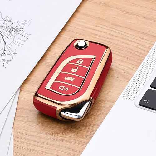 Miniatura 8 de ELOHEI Funda para llavero Toyota funda de protección completa de TPU suave de alta calidad compatible con Corolla, Camry, RAV4 2018-2022