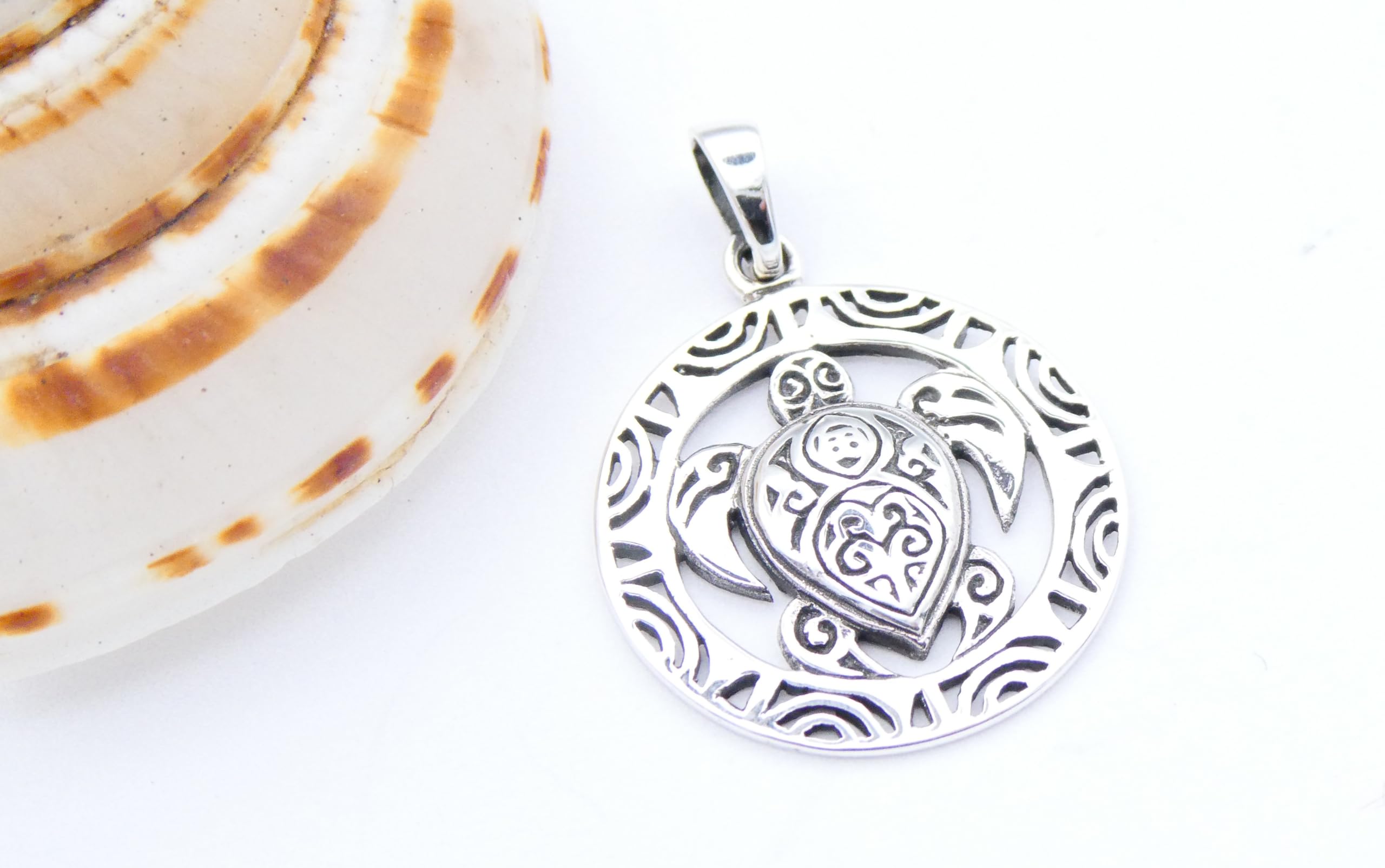 Zawieszka srebrna, żółw Maori, srebro wysokiej próby 925, symbol ochronny, prezent, biżuteria, uniseks