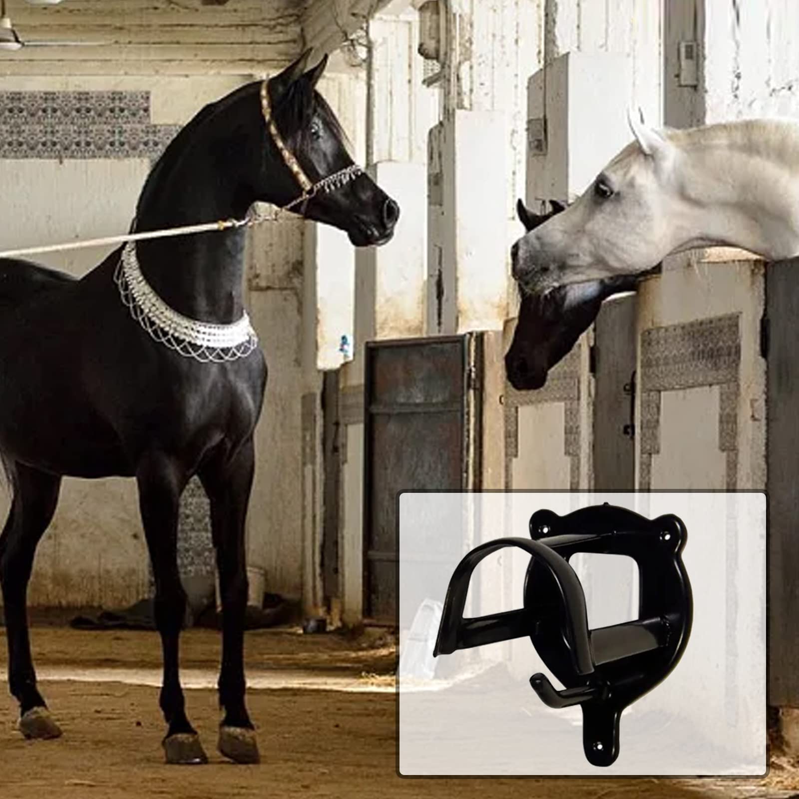 Kawlity Lot de 6 supports muraux en acier pour bride de cheval