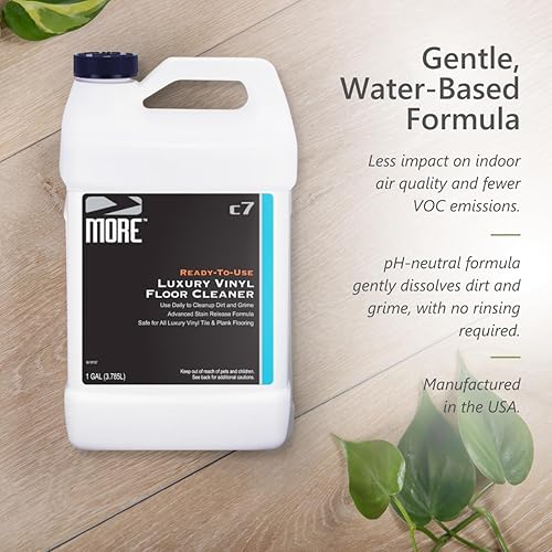 Miniatura 5 de MORE - Limpiador de piso de vinilo de lujo para pisos de tablones de vinilo, listo para usar, fórmula de limpieza diaria para azulejos, superficies