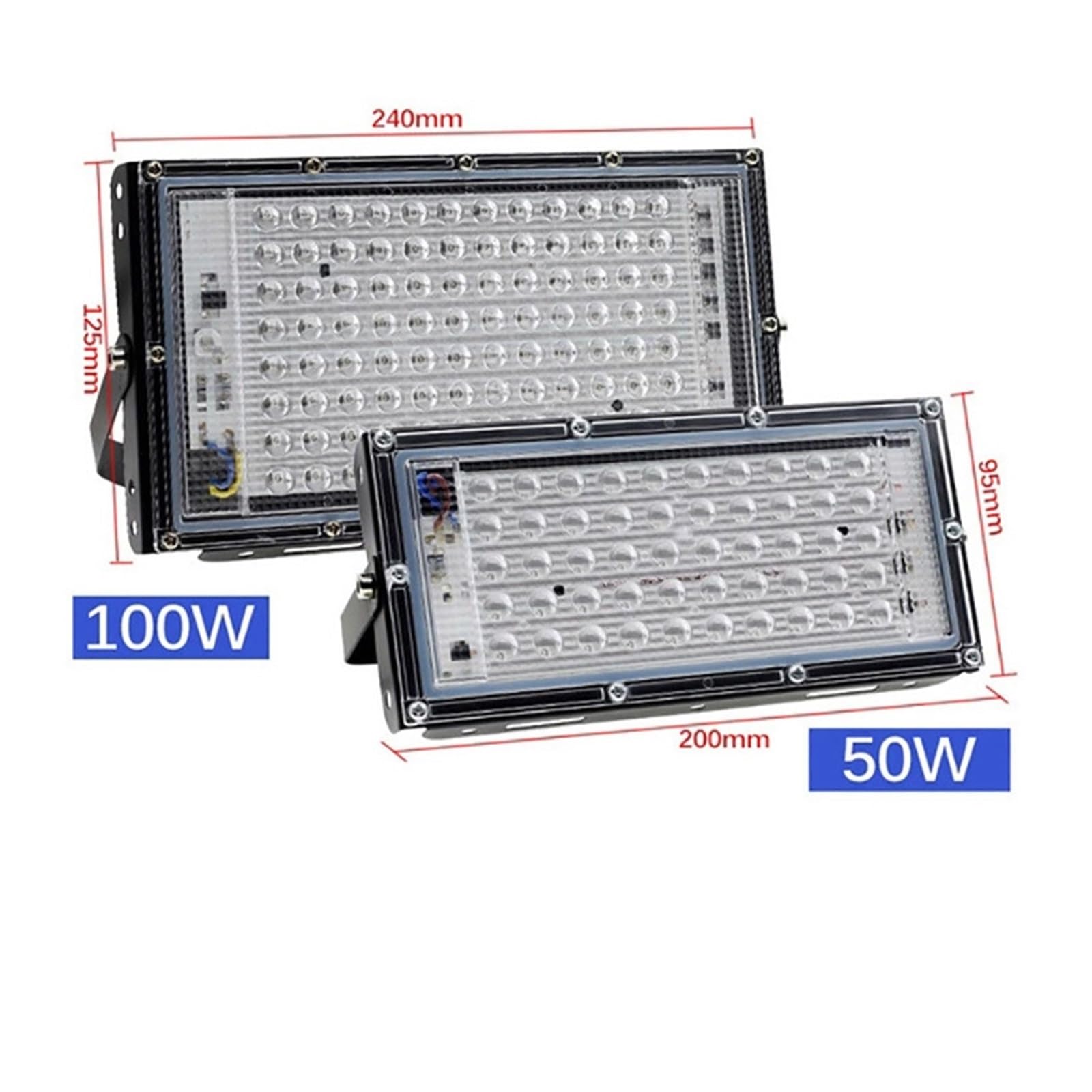 śWiatłO Imprezowe, 50W 100W 200W UV czarne światła sceniczne Blacklight ultrafioletowe światło z efektem powodzi dla DJ Disco Halloween Xmas potańcówka Pub Domowe OśWietlenie Dyskotekowe (Color : Pur
