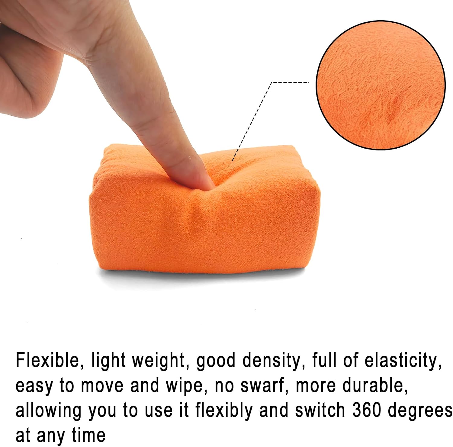 Microfiber Applicator Pads, Washable Car Detailing Applicator, 10PCS
