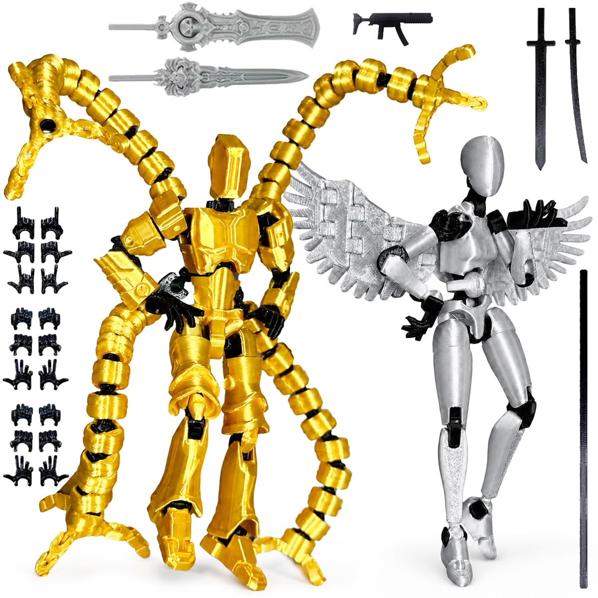 Amazon.com: T13 3D Action Figure Set Assembly Completed 2PCS