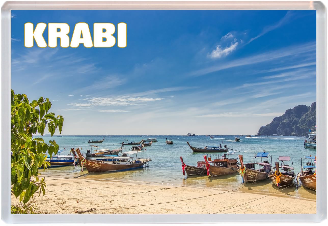 Baked Bean Store Multicolor Krabi - Thailand - Jumbo Fridge Magnet 96 X 67Mm Bbsfhm1516