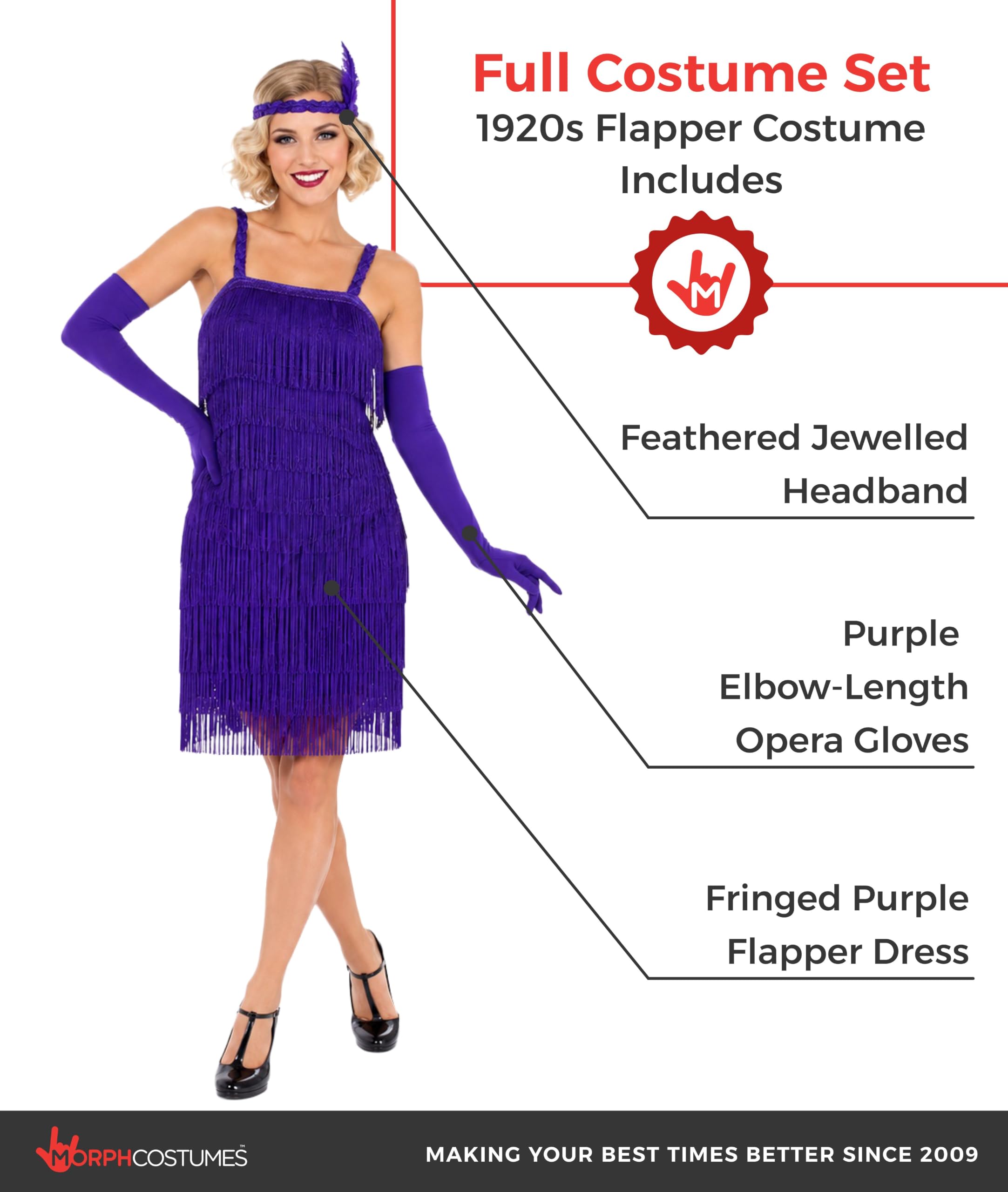 Fun Shack Deguisement Charleston Annee 20 Femme, Costume Halloween