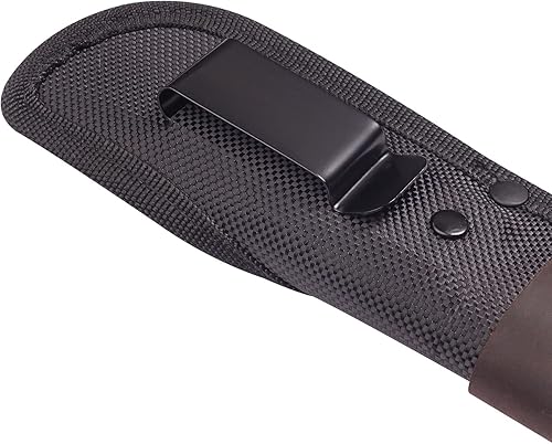 Miniatura 7 de Cuchillo de hoja fija Bushcraft Cuchillo de campamento de espiga completa con funda y cuerda colgante para exteriores, senderismo, regalo