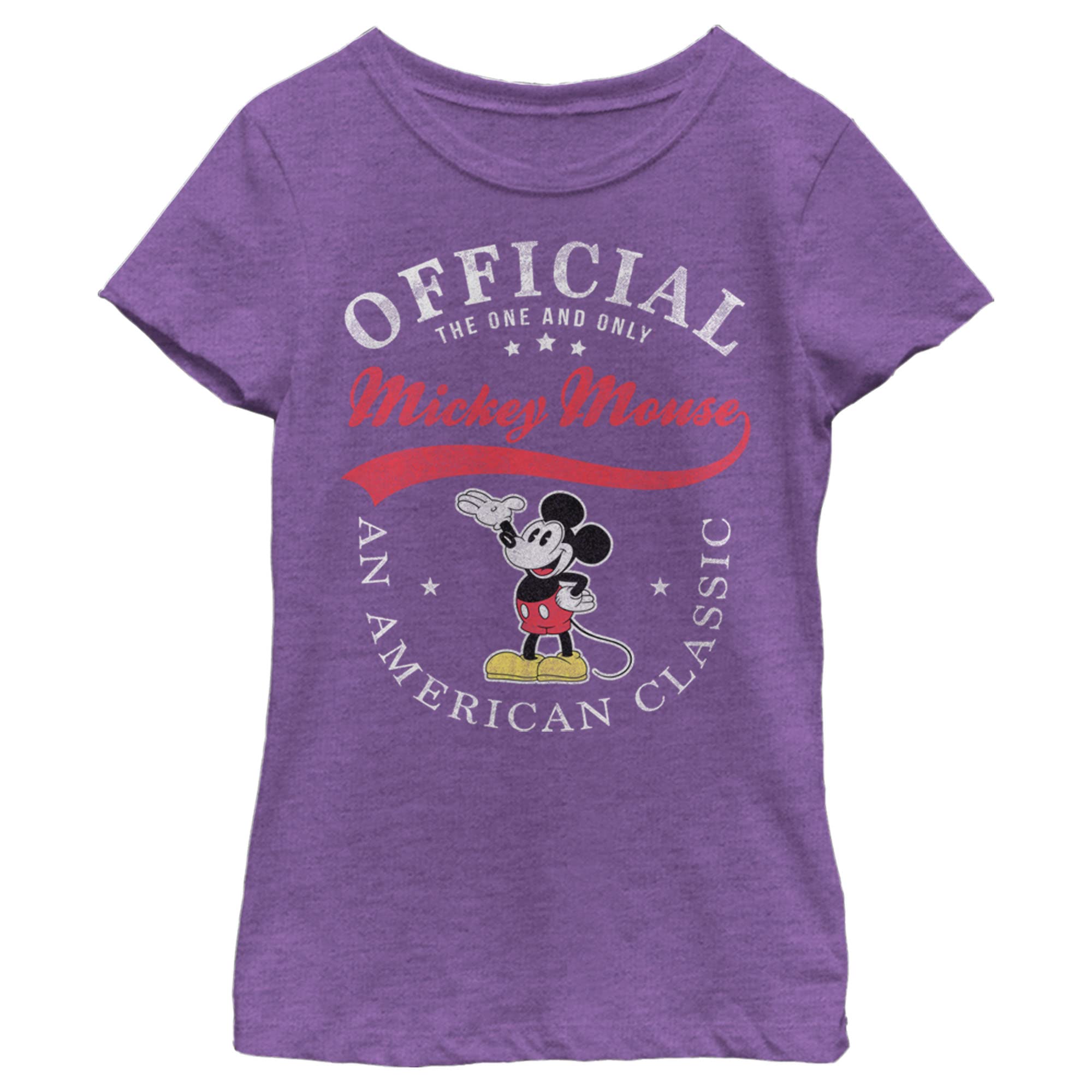 T-shirt Mickey Disney en maille chinée Purple Berry premium - 6