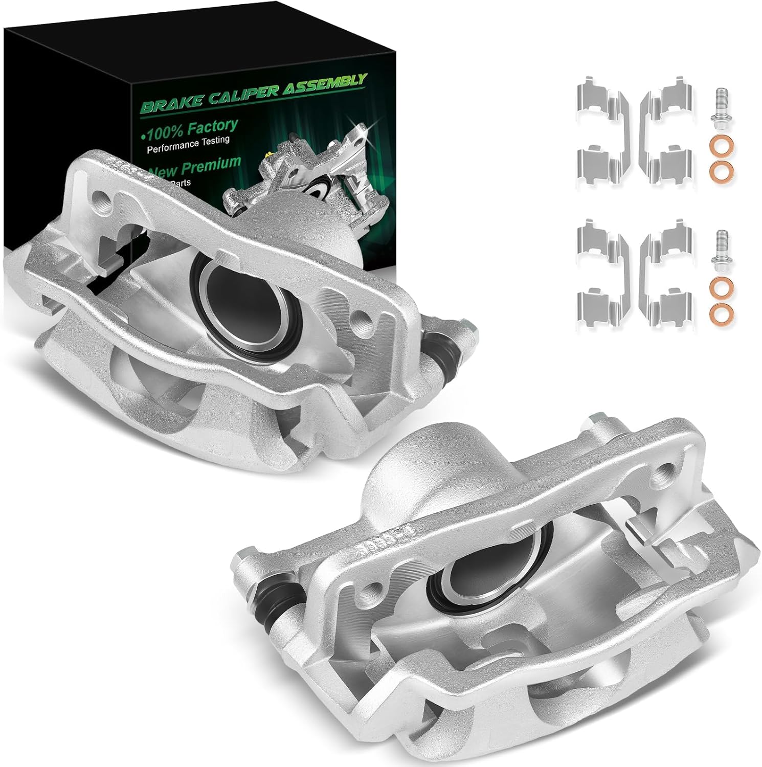 for:-Honda Civic Front Left and Right Disc Brake Caliper Assembly with Bracket Fit for:-Honda Civic 1996-2011, Insight 2010-2014 1.6L 1.7L 1.8L 2.0L, Replace OE# 19-B1832 19-B1833 (2 Pack)