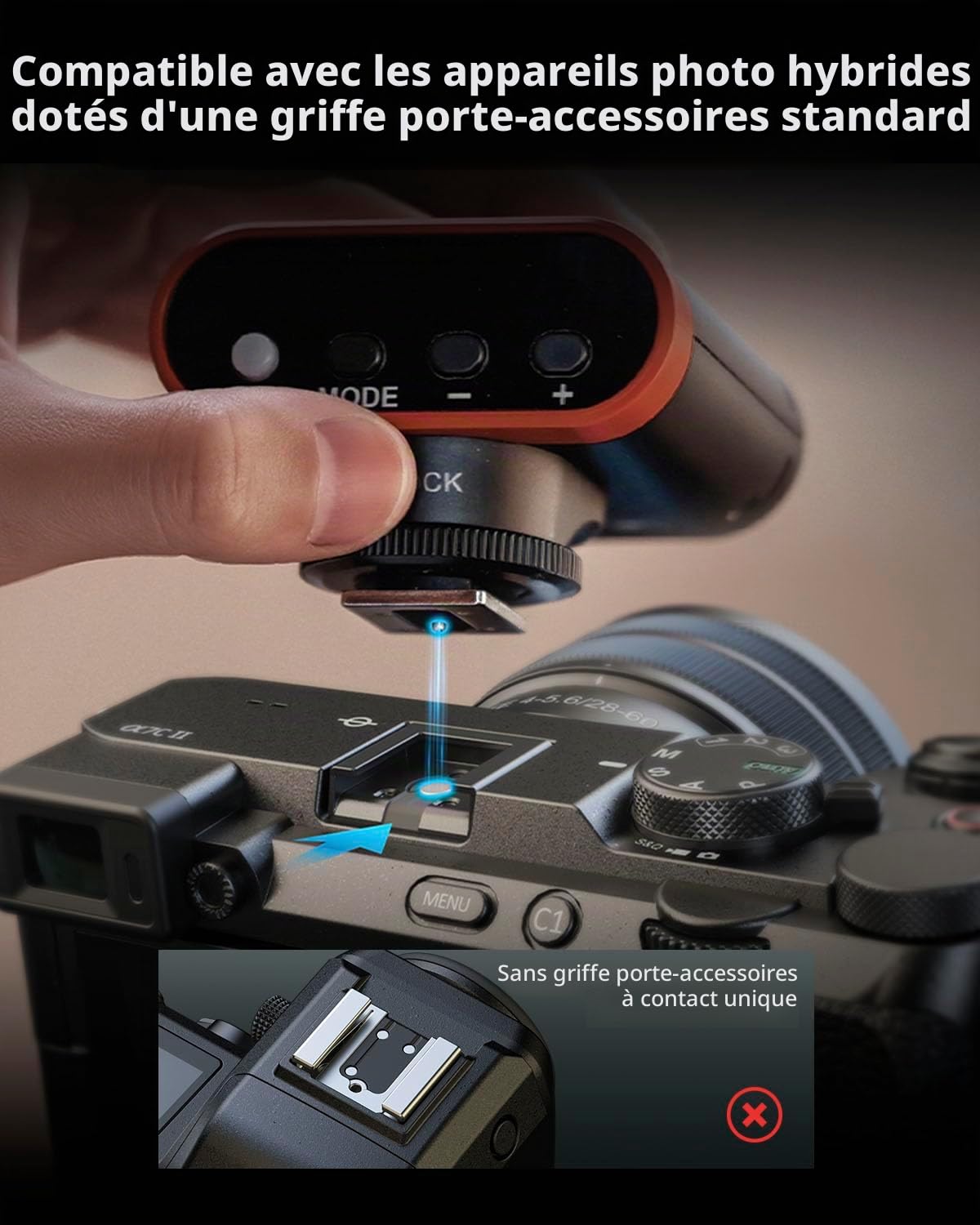 SMALLRIG RS20 Mini Flash pour Canon pour Sony, Flash Speedlite GN12 pour Caméra avec Batterie 2000 mAh, 8 Niveaux, 500 Flashs à Pleine Puissance, 1,8s de Recyclage, 6500K, Mode A/M 1/1-1/128-5374