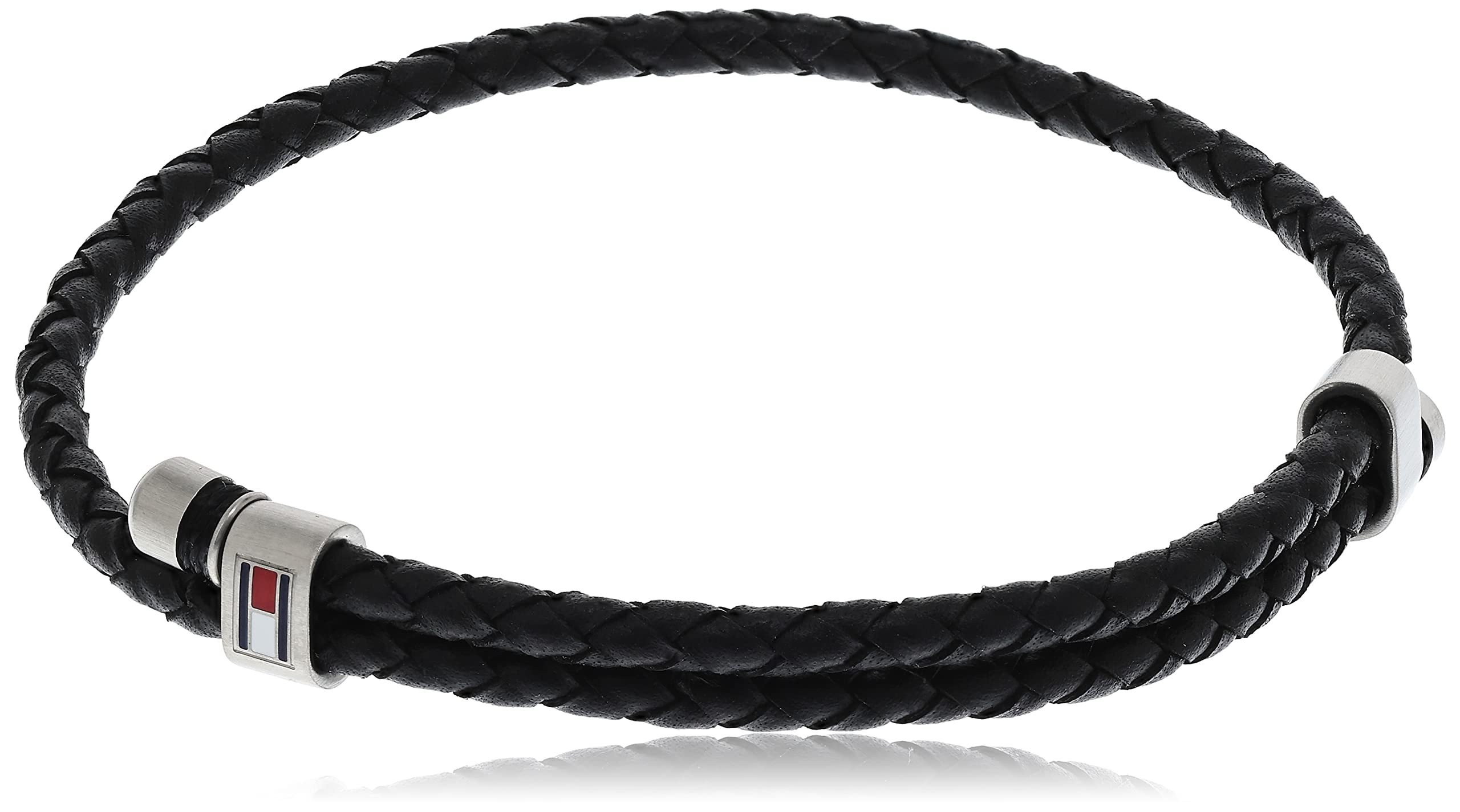 Tommy Hilfiger Jewelry Pulsera para Hombre de Piel Negro - 2790224
