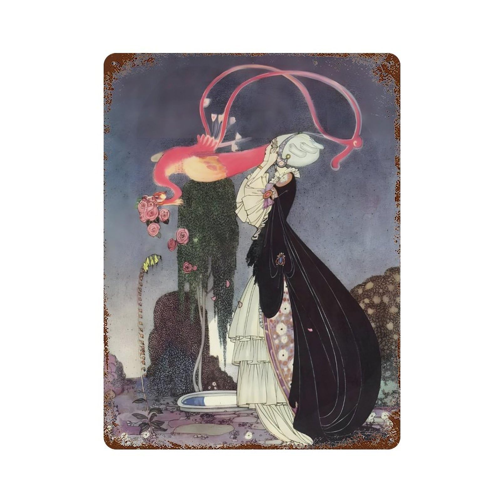 xiaoxiaoshen Kay Nielsen Vintage Illustration (1) Wall Decor Art Metal Tin Poster Modern Home Decor Art Home Bar Shop Decorations Vintage Sign 40x30cm
