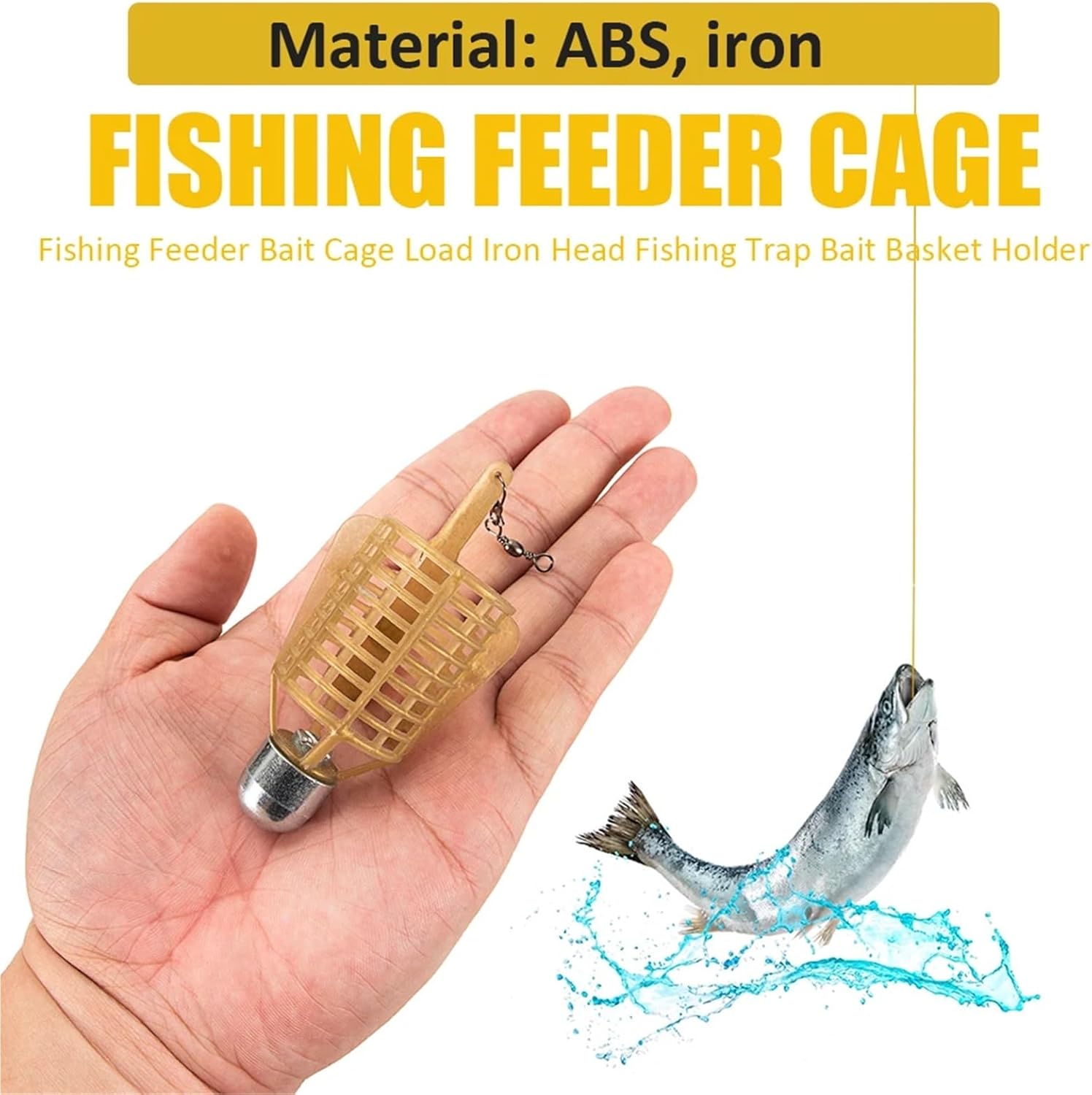 10PCS Fishing Feeder Baits Cage Basket Feeder Holder Fishing Bait Feeder Lure Holder Trap Fishing Tools Accessories