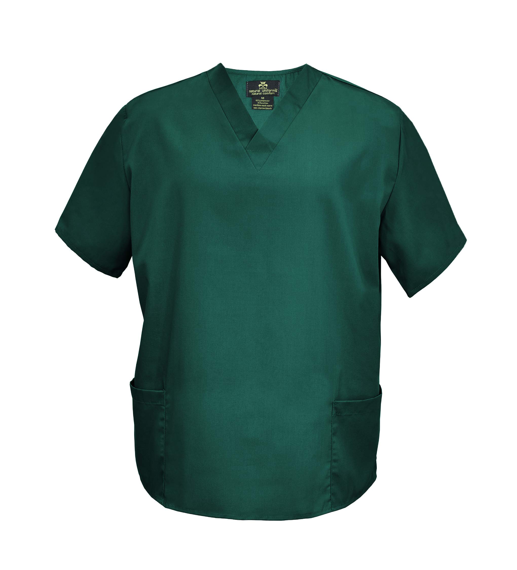 Natural Uniforms Men's Scrub Set Medical Scrub Tops and Pants (X-Large, Hunter Green)