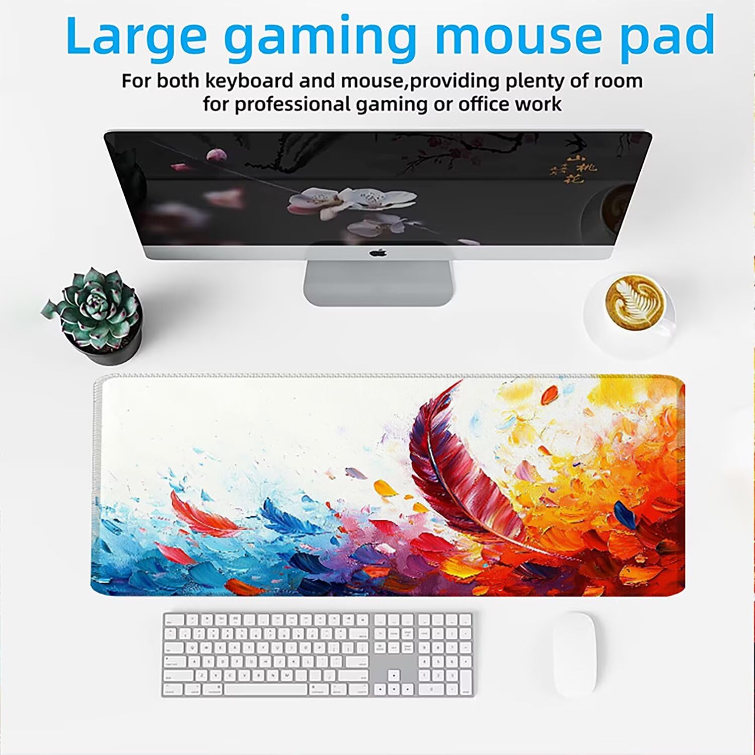 Podkładka pod mysz AAA XXL 1200 x 600 mm duża mata na biurko szyta krawędź wodoodporna antypoślizgowa, laptop poprawia precyzję i szybkość. Gracz, malowanie sierści zwierząt w0w-545