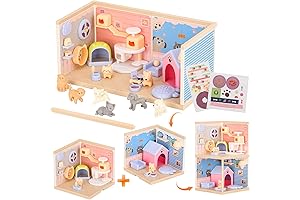 Hello Kitty Dollhouse: Cat and Dog Pretend Playset for Kids