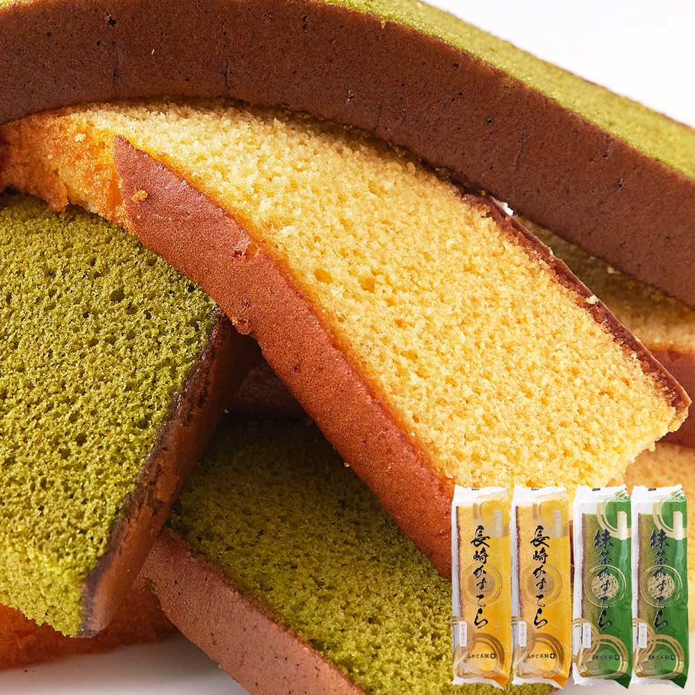 Amazon.co.jp: 天然生活 長崎カステラ 切り落とし 2種 1kg（250g×4本