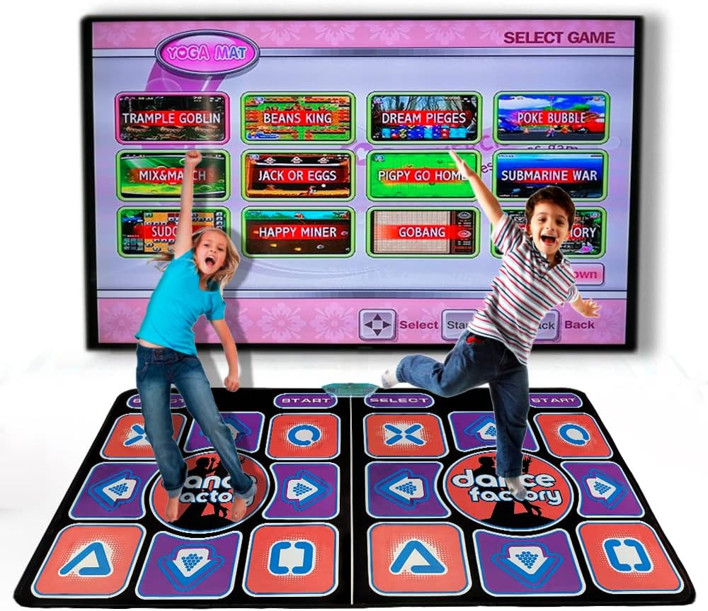 YILIKANG Dance Mat for Kids and Adults, Yoga Fitness Double Dancing Step Floor Mat, Musical Electronic Dance Mats for Kids & Adults, Gift for Boys & Girls : Toys & Games