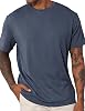 Mens Casual T-Shirts Knit Short Sleeve Crewneck Shirts Casual Stylish Knitted Pullover Tees Top