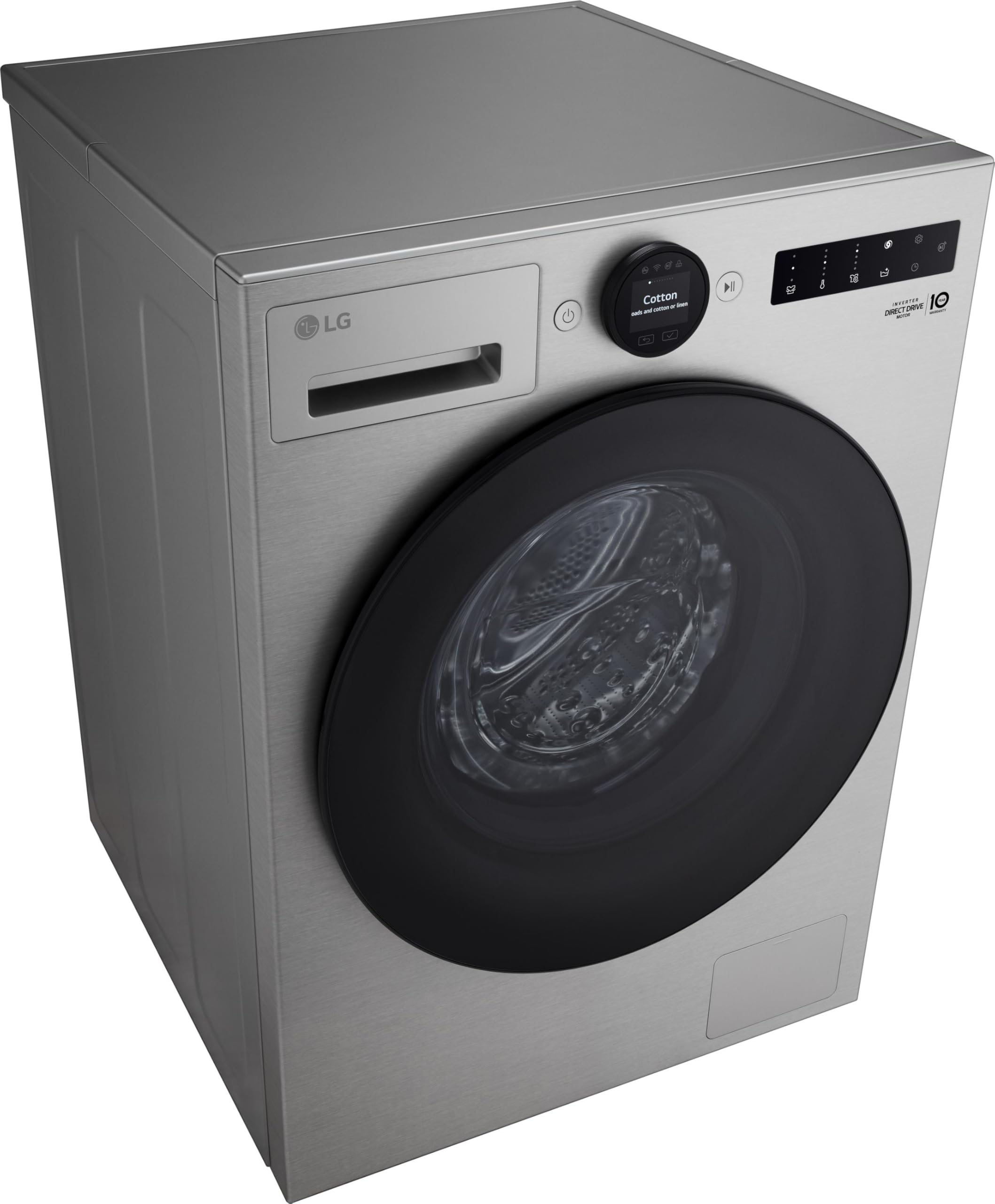 LG F4WX801YS Waschmaschine (11 kg, Energieklasse A-40%, 1.400 U/Min.) mit AI Wash, Easy-Touch Drehregler, TurboWash 360, ThinQ, Silber