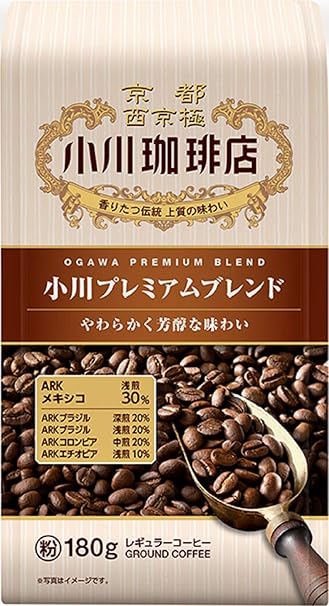 Amazon 小川珈琲店 小川プレミアムブレンド 粉 180g 小川珈琲 コーヒー豆 通販
