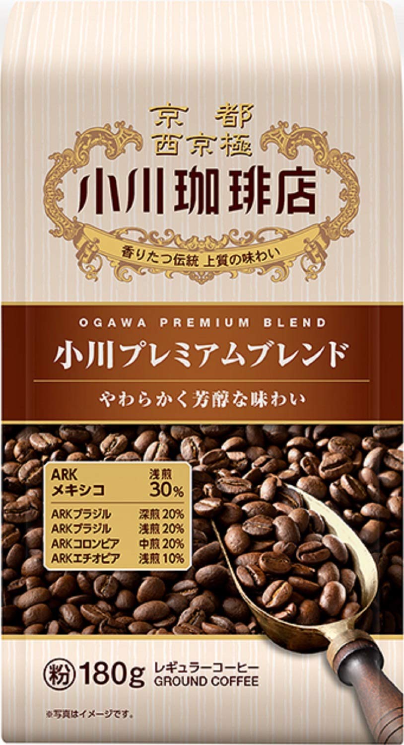 Amazon | 小川珈琲店 小川プレミアムブレンド 粉 180g | 小川珈琲 | 焙