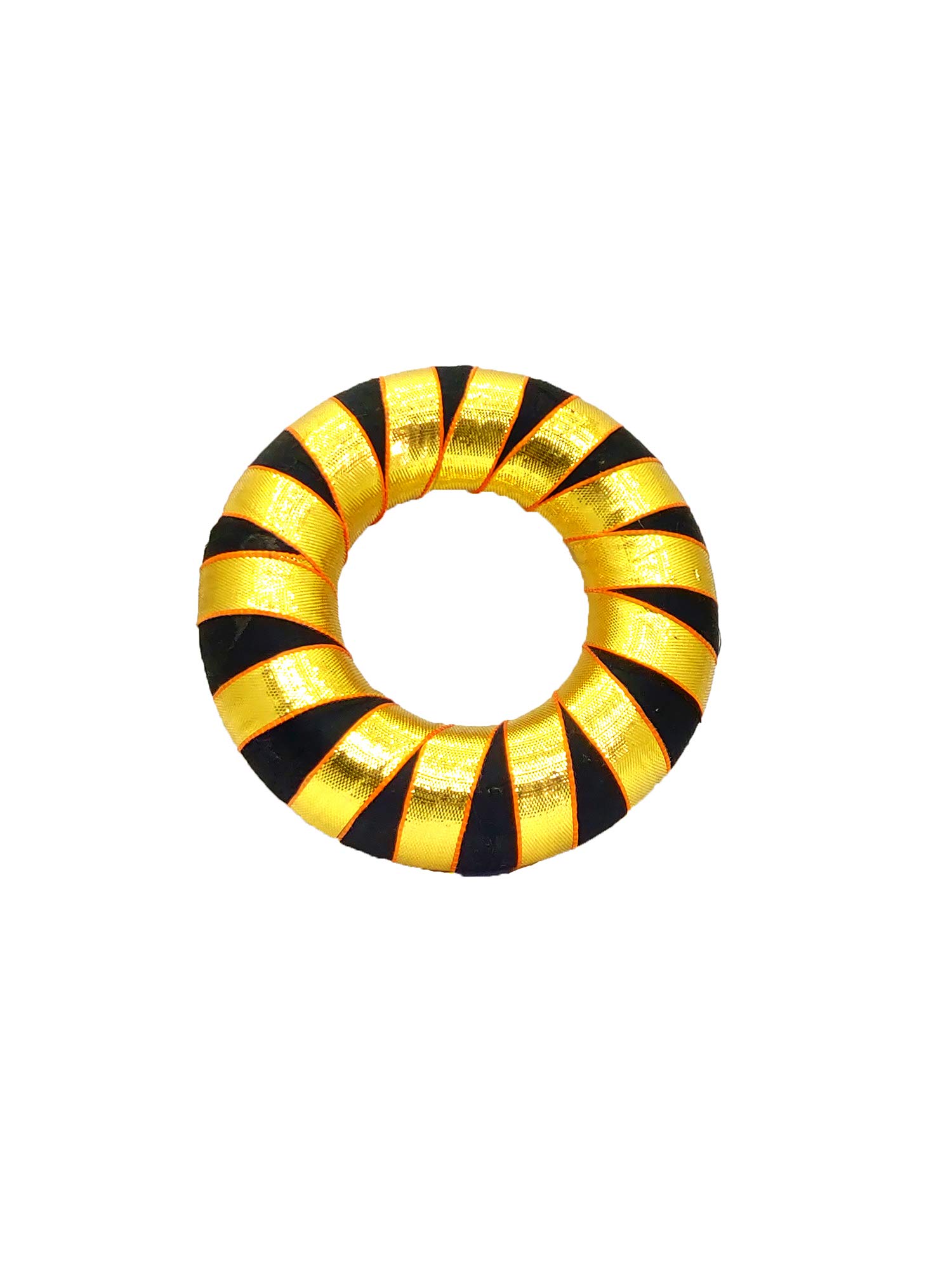 Black & Golden Lace Donut Hair Ring Juda for Classical Kathak Dance (Small (11cm))-image-30