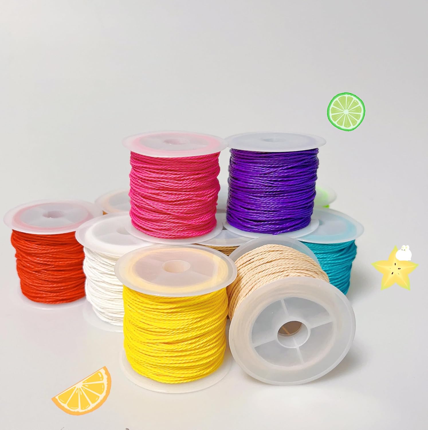 685m 30 Colors 1mm Waxed Polyester Cord Bracelet Cord Wax Coated String for Bracelets Waxed Thread for Jewelry Making Waxed String for Bracelet Making 10m for Each Color - Image 6